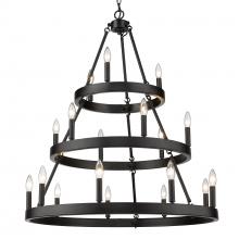  1017-369 BLK - Alastair 3 Tier 3+6+9 Light Chandelier in Matte Black